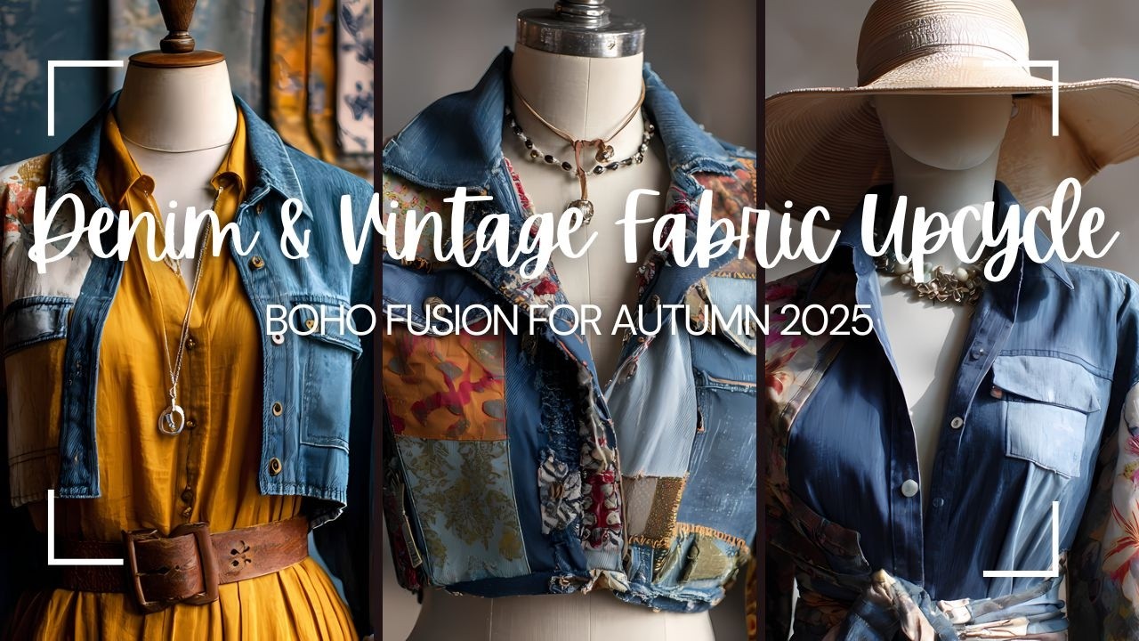 Переработка джинсовой ткани и винтажных тканей: сочетание бохо-стиля осенью 2025 года