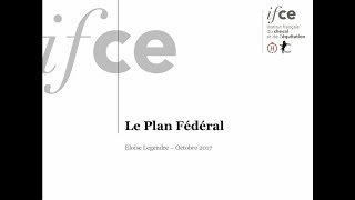 E.Legendre - Le plan de formtion fédéral du cavalier