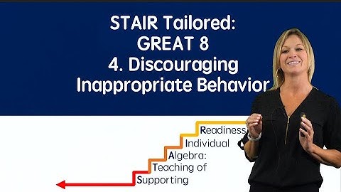 Discouraging Inappropriate Behavior ‖ Classroom Management ‖ K-12 ‖ Project STAIR