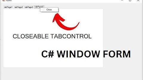 C# Windows form - How to create Tabcontrol with close button