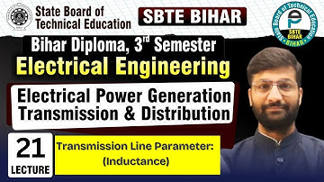 Transmission Line Parameter | Lect-22 | Electrical Power Generation System | 3rd Sem #sbtebihar