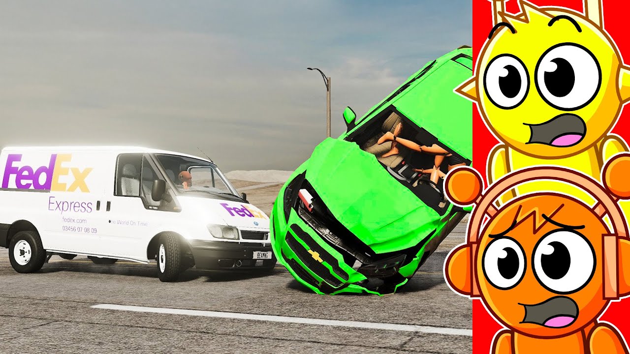 Реакция на РЕАЛЬНЫЕ АВТОМОБИЛЬНЫЕ АВАРИИ!! (BeamNG Drive)