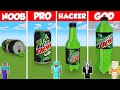 MOUNTAIN DEW SODA BASE BUILD CHALLENGE - Minecraft Battle: NOOB vs PRO vs HACKER vs GOD / Animation