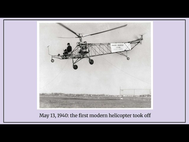 History Snapshot: May 13 1940: the first Sikorsky helicopter flew