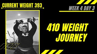 My 400+ weight journey workout to inspire others week 4 day 3