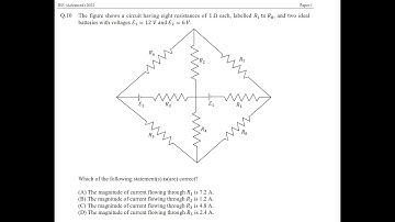 Current Electricity IIT JEE ADVANCED PYQ 2022 Paper 1