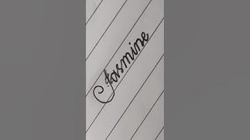 how to write..| Jasmine | cursive handwriting | #shorts #shortvideo #handwriting #writing