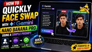 How to Quickly Face Swap with Gemini NANO BANANA PRO (Simple Prompt) screenshot 4