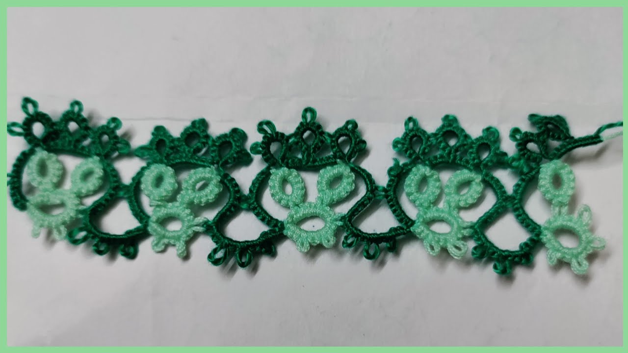 Shuttle Tatting Crown Lace Design 👑 YouTube