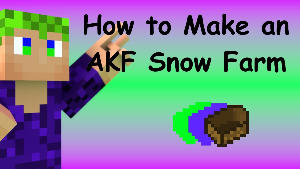 How to Make an AFK Snow Farm in Minecraft 1.7+ YouTube