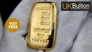 100g Metalor Gold Cast Bar I Buy Now