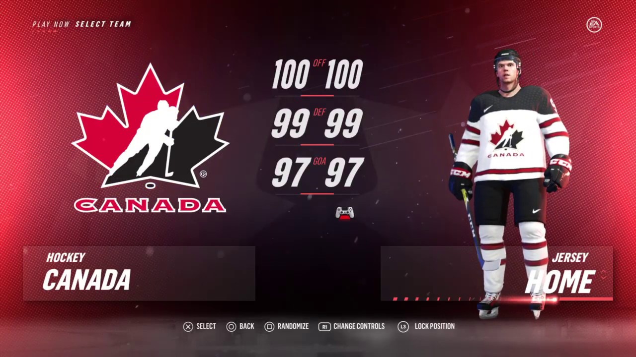 NHL 19 - Canada Uniforms - All Franchise History Uniforms & All Teams Rating