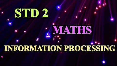2nd std MATHS | INFORMATION PROCESSING