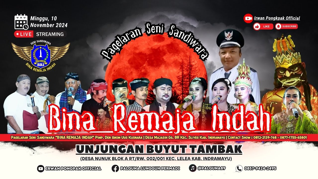 LIVE SANDIWARA BINA REMAJA INDAH | UNJUNGAN MBAH BUYUT TAMBAK | NUNUK _ KEC. LELEA | 10 NOV 2024