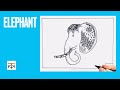 Learn how to draw an ELEGANT ELEPHANT with patterns: EASY, relaxing Zentangle drawing