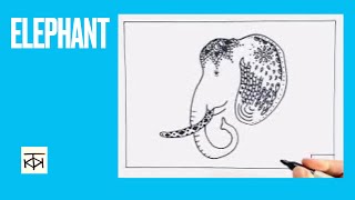 Learn how to draw an ELEGANT ELEPHANT with patterns: EASY, relaxing Zentangle drawing