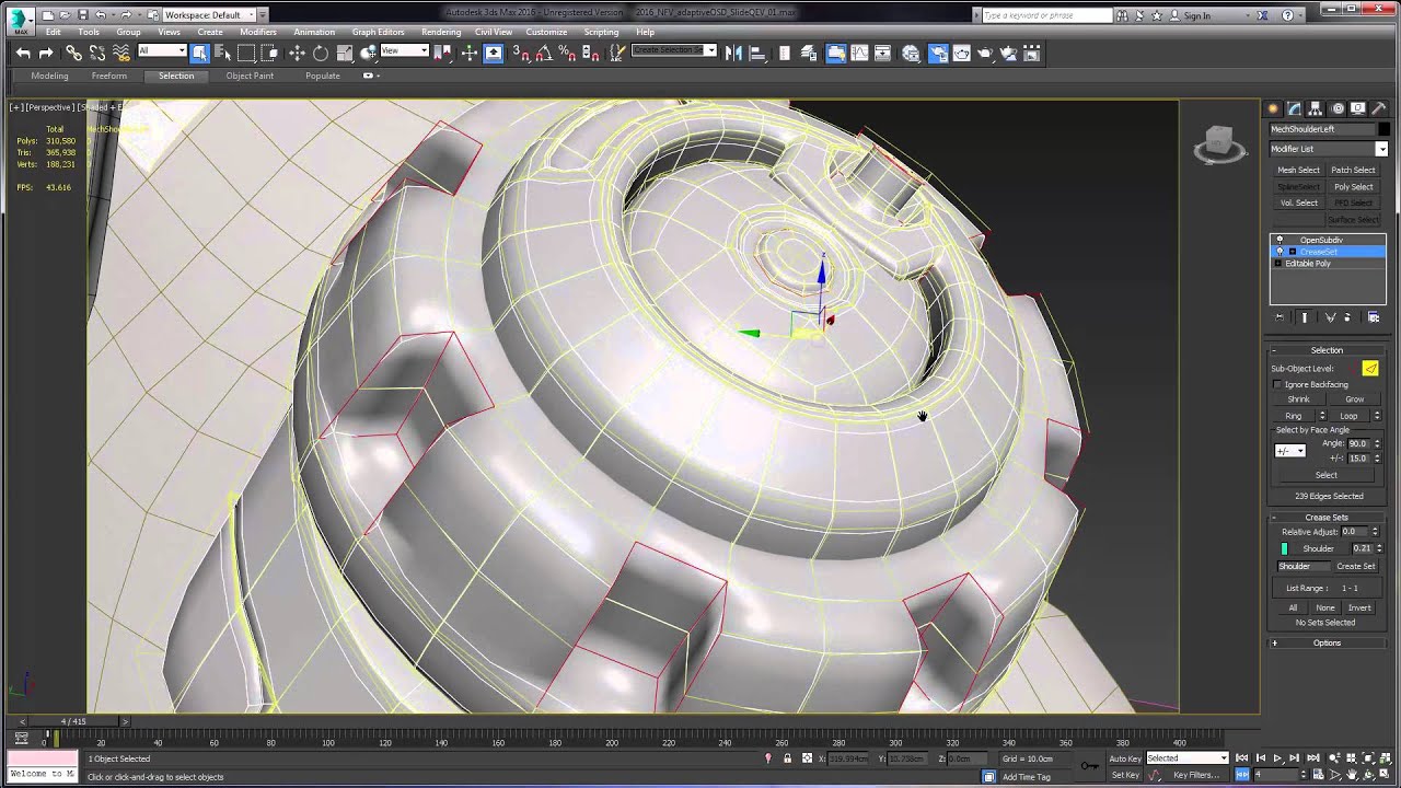 3ds Max 2016 – OpenSubdiv support, now with adaptive subdivision in the viewports and at render time