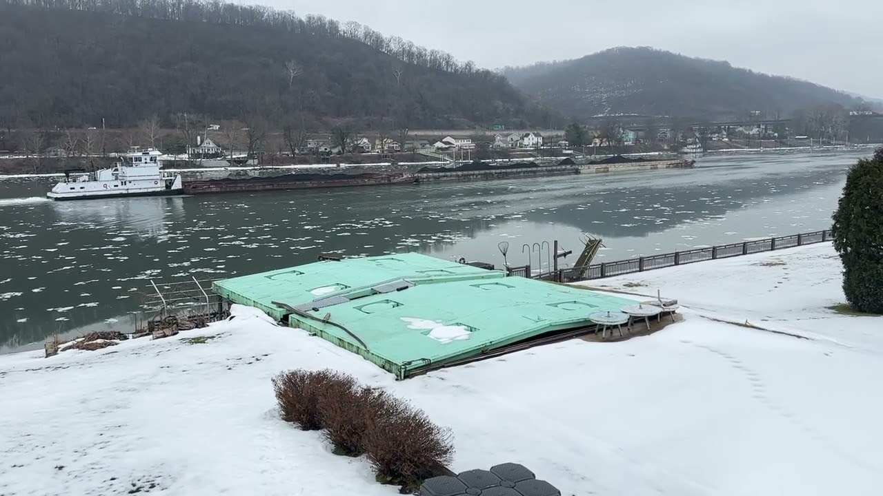 Barge on the Ohio River from Neville Island 