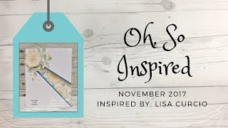 Diagonal Split Card - Oh So Inspired Nov. 2017 - Inspired by Lisa Curcio Wealth