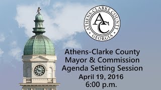 04-19-2016 Agenda Setting Session