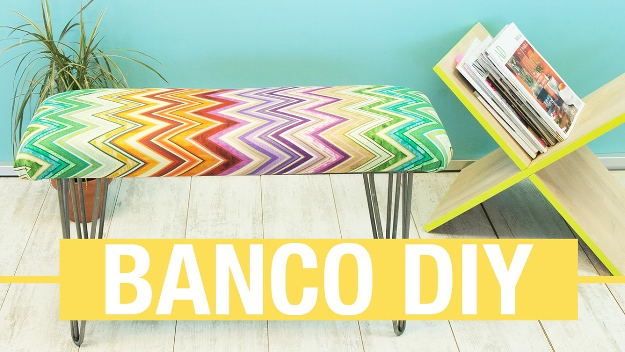 Banco de madera tapizado · Handfie DIY - YouTube