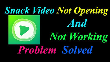 How to Fix Snack Video Status App  Not Opening  / Loading / Not Working Problem in Android Phone