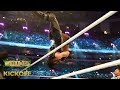 Mustafa ali wows john cena with a crushing spanish fly to cedric alexander wrestlemania 34 kickoff