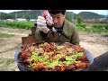 불닭소스 듬뿍 뿌린 매운 한우 소갈비찜! (Braised Hot Spicy Beef Ribs with Buldak!!) 요리&먹방!! - Mukbang eating show