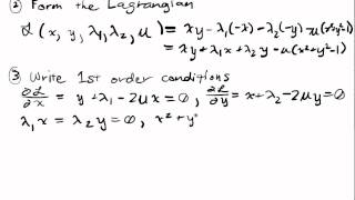 Famous Constrained Optimization Lecture II Part 6: Lagrangian Example 5 Profile