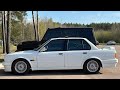 Perfect BMW E30, making exhaust, installed M-Tech 2, stabilizers and test drive