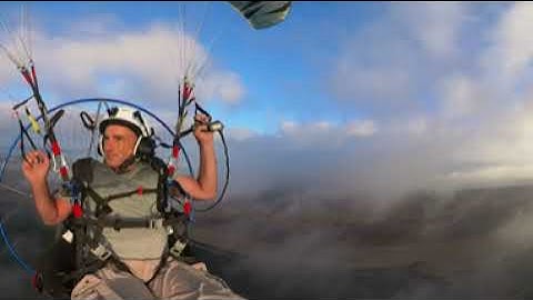 insta 360 X3 raw video of paramotor flight