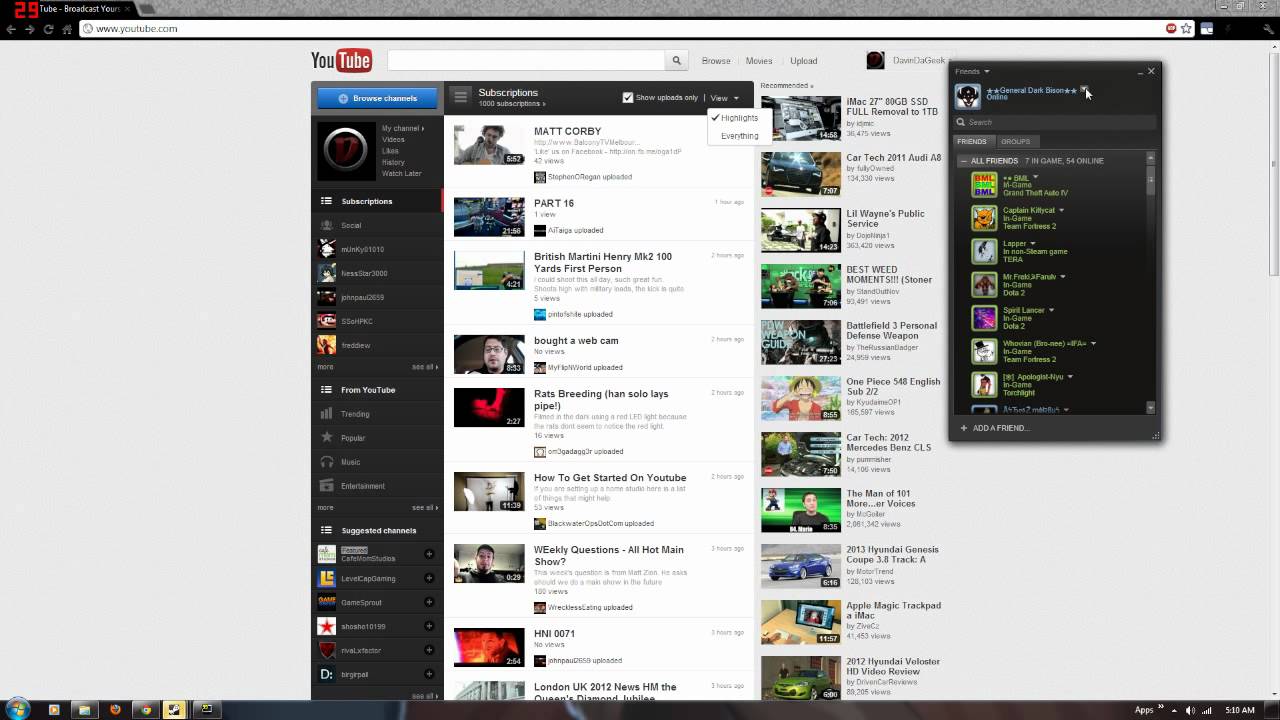 Where are my subscription's latest videos, youtube? (video repeating glitch)