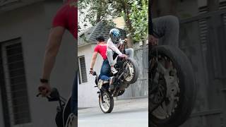 No Stand , No Problem😂🤣 #Farazstuntrider #Automobile #Bikers #Hayabusa