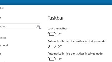 lock the taskbar 2018