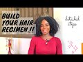 Build your hair Regimen. -all the steps and their purposes