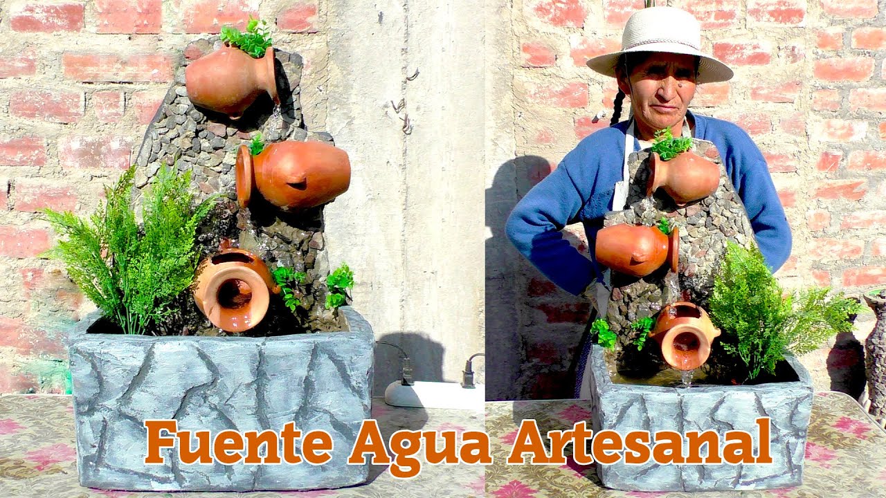 Crea una Fuente de Agua Artesanal con Piedra y Cemento para