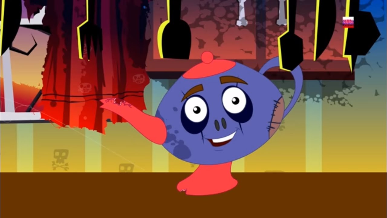 Страшно я маленький чайник | Хэллоуин рифмы | Детская песня | Halloween ...