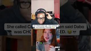 She called Cuffem ugly… then said Dabo was CHOPPED. Chat DIED. 😂💀|| #cuffem #streamerroast #clips Profile