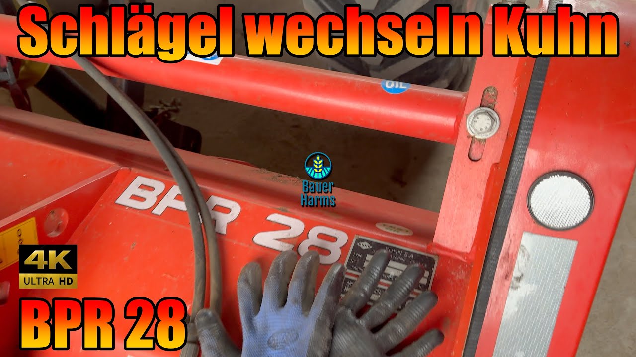 Schlägel Wechsel beim Kuhn Mulcher hier beim  BPR 28
