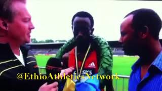 Funny Athletics Post Race Interview: 4 Way Translations | Shume Gerbaba