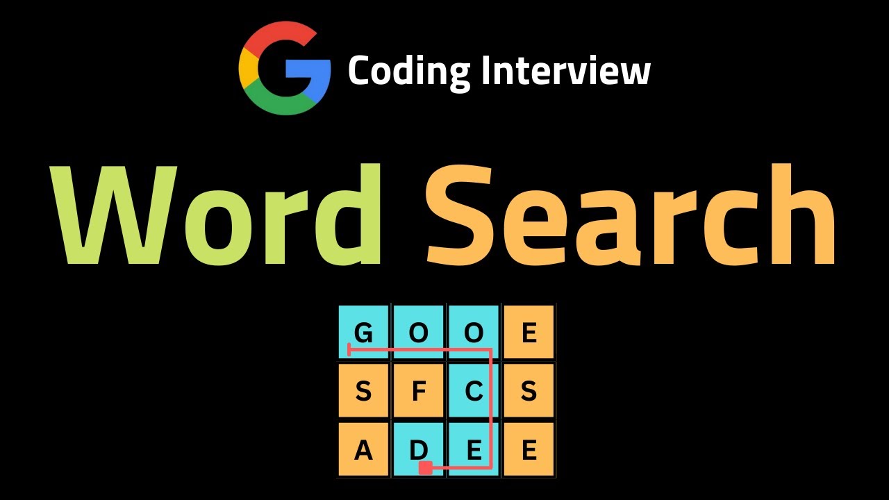  Word Search LeetCode 74 DFS Coding Interview Questions YouTube