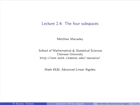 Advanced Linear Algebra,