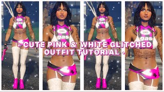 GTA V | CUTE PINK & WHITE FEMALE OUTFIT TUTORIAL (NO TRANSFER) 🌸‼️