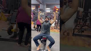 Shoulder press with barbell rod