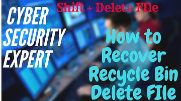HOW TO Recover/RESTORE RECYCLE BIN DEL FILE & FOLDER |HINDI| SHIFT+DEL FILE KO RESTORE Kese KarteHai