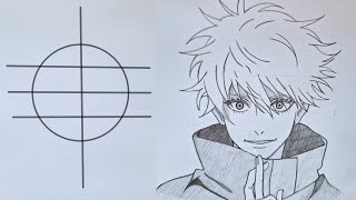 How to draw Gojo Satoru || step by step easy tutorial || Jujutsu Kaisen