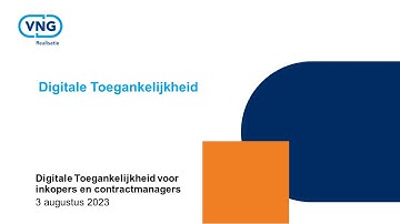 Webinar Digitale toegankelijkheid voor inkopers en contractmanagers 3-8-2023