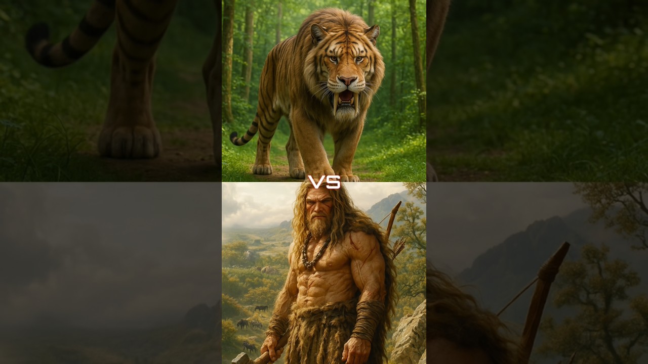Human vs sabertooth vs woolly mammoth 