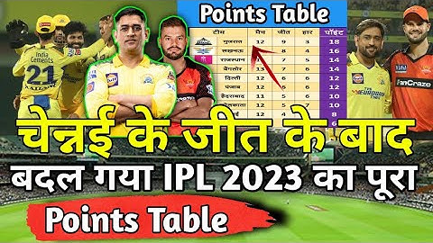 IPL 2023 Today Points Table | CSK vs SRH After Match Points Table | Ipl 2022 Points Table