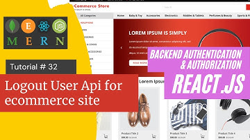 React js Tutorial # 32 | Create Api |  Logout user for ecommerce site